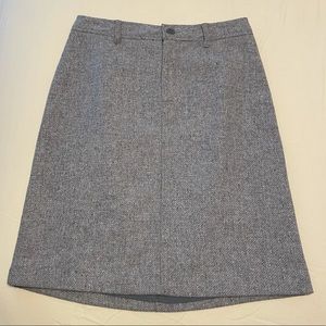 J. Crew A-Line Gray Wool Skirt in Size 2